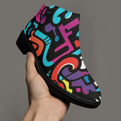colorful-graffiti-v1-elegante-reissverschluss-stiefeletten-stiefeletten-jlr-design-3 - JLR Design