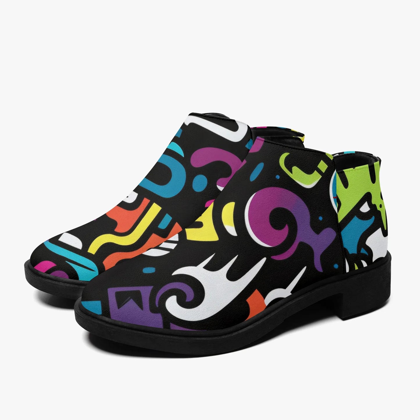 colorful-graffiti-v1-elegante-reissverschluss-stiefeletten-stiefeletten-jlr-design-6 - JLR Design