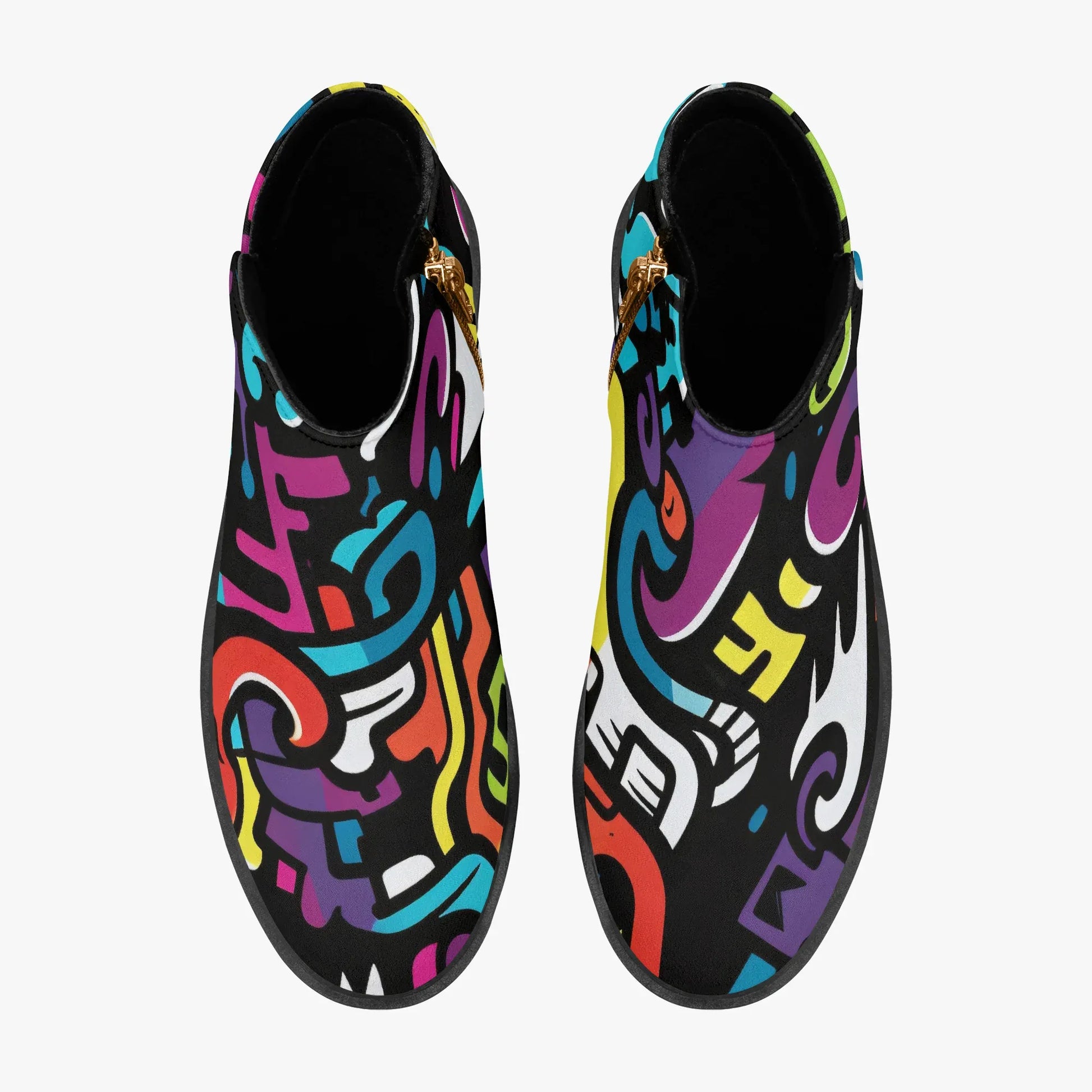 colorful-graffiti-v1-elegante-reissverschluss-stiefeletten-stiefeletten-jlr-design-7 - JLR Design