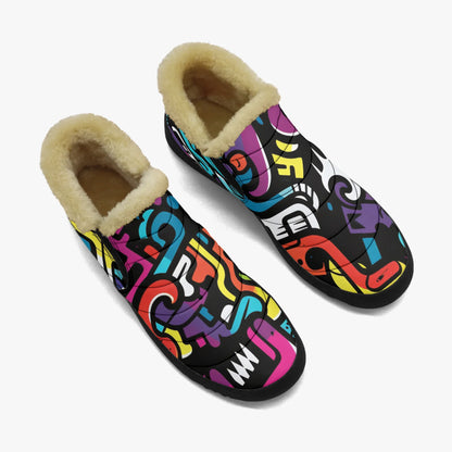 colorful-graffiti-v1-faux-fur-slipper-slipper-jlr-design-2 - JLR Design