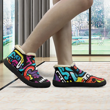 colorful-graffiti-v1-faux-fur-slipper-slipper-jlr-design-3 - JLR Design