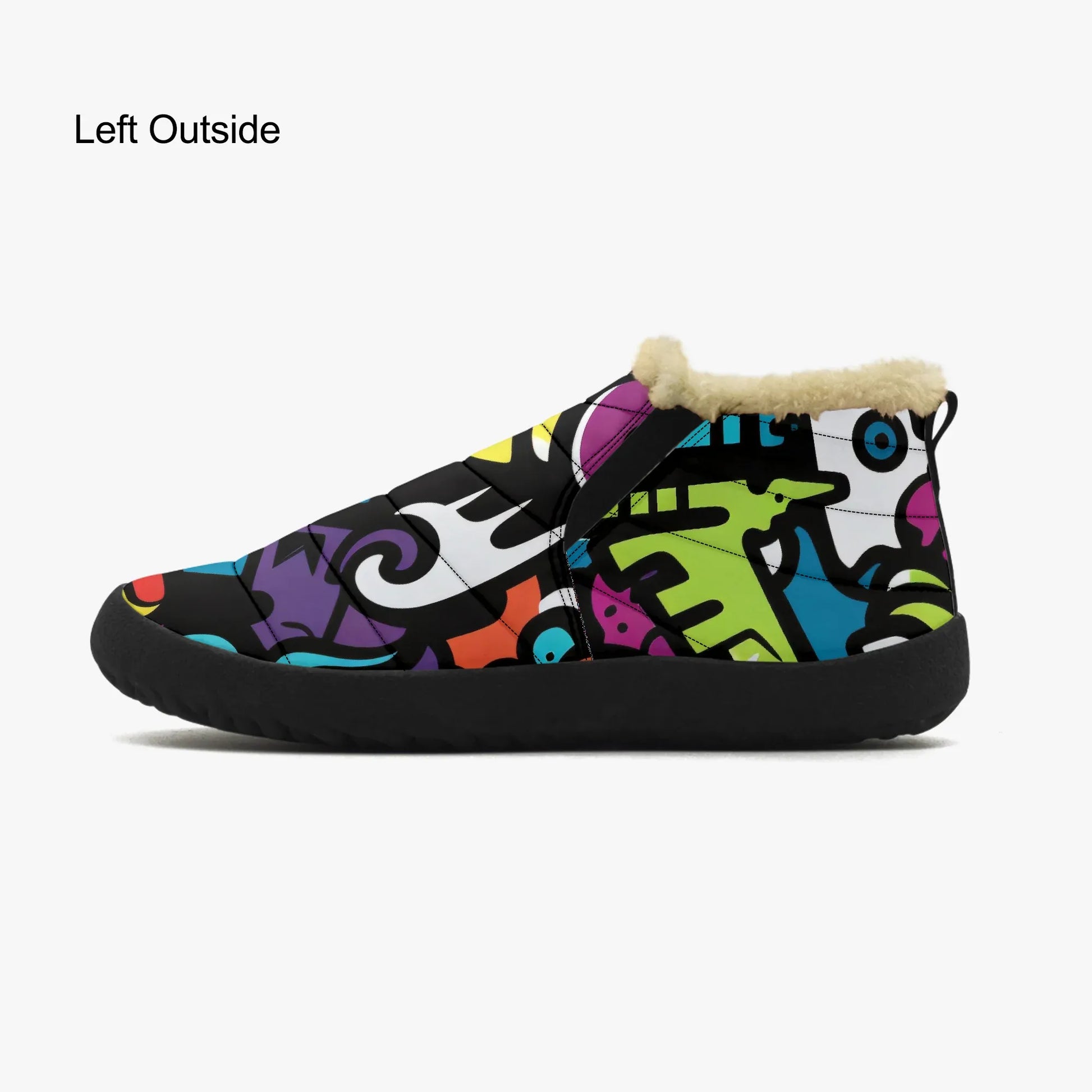 colorful-graffiti-v1-faux-fur-slipper-slipper-jlr-design-4 - JLR Design