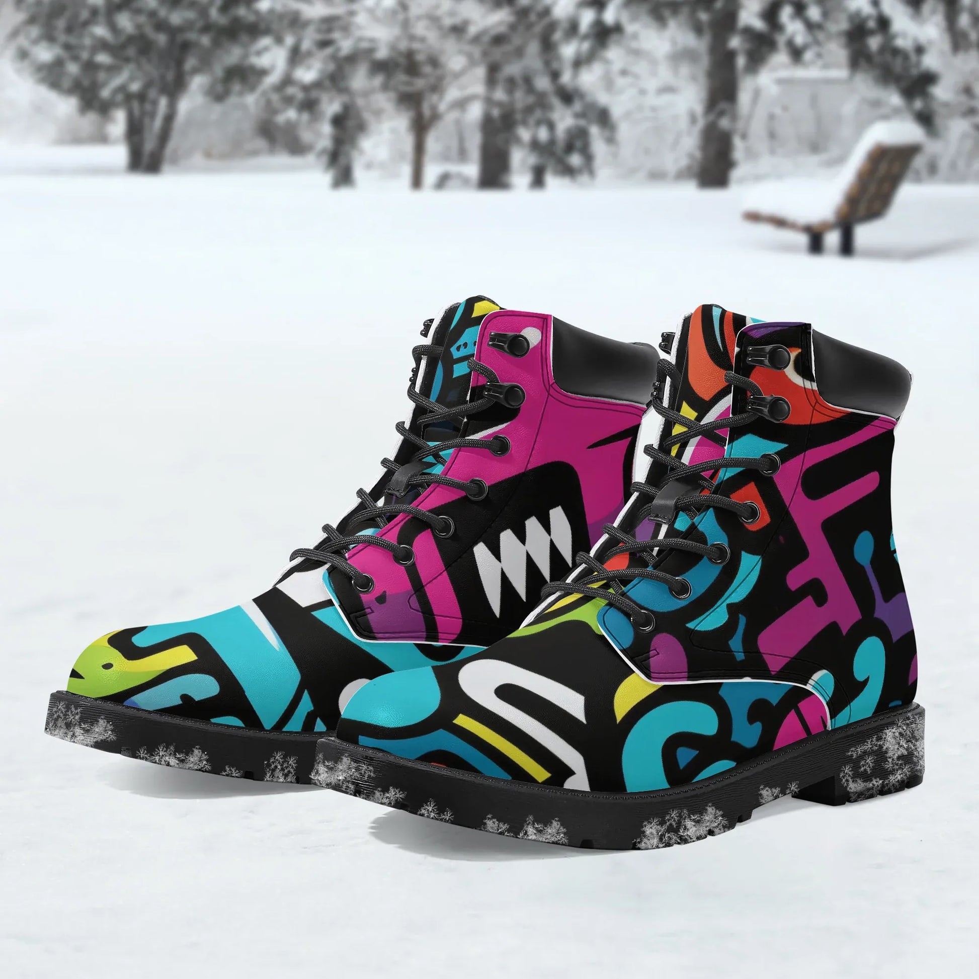 colorful-graffiti-v1-leder-boots-or-stylische-und-warme-winterstiefel-boots-jlr-design-1 - JLR Design