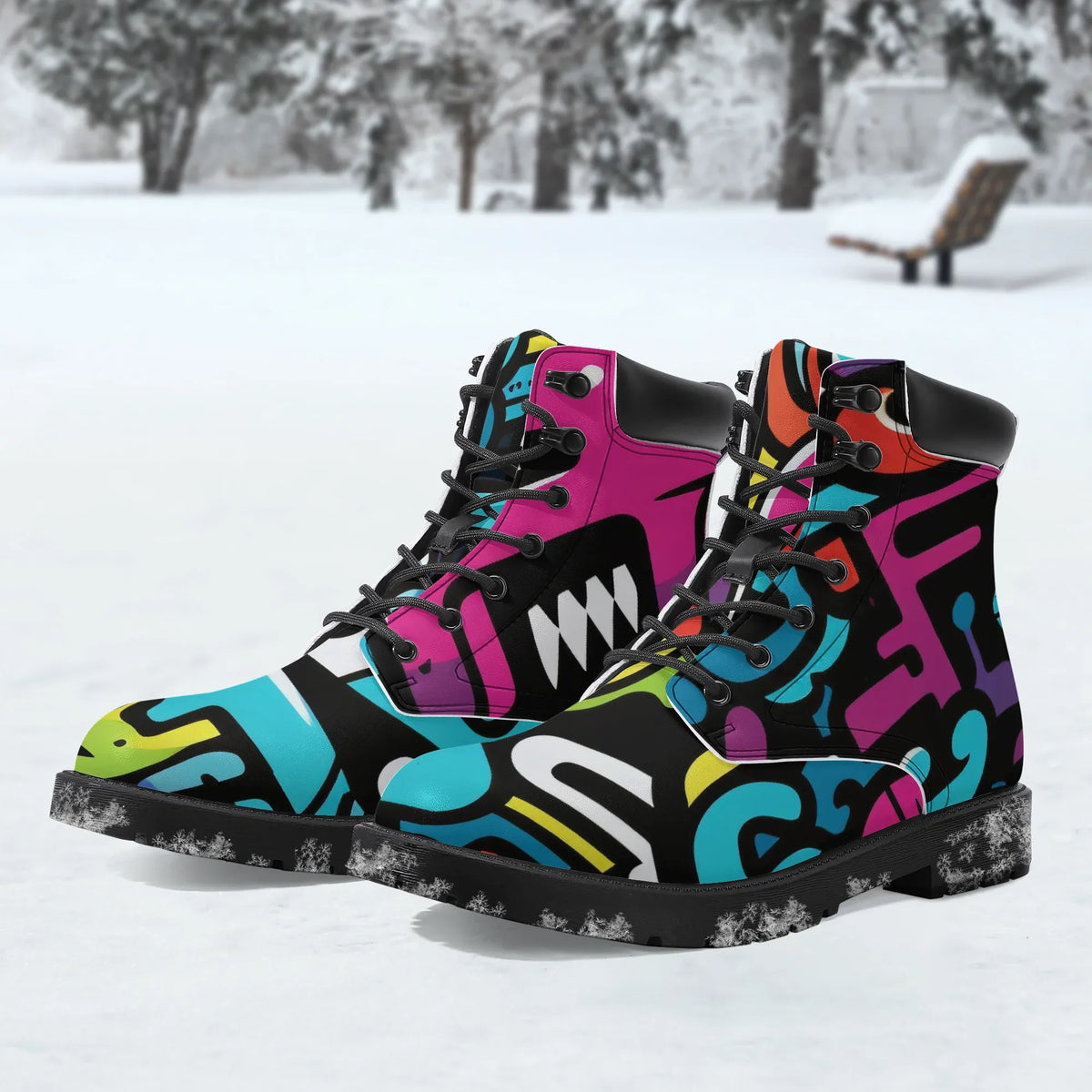 colorful-graffiti-v1-leder-boots-or-stylische-und-warme-winterstiefel-boots-jlr-design-jlr-design-de-1 - JLR Design