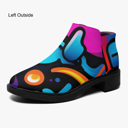 colorful-graffiti-v2-elegante-reissverschluss-stiefeletten-stiefeletten-jlr-design-1 - JLR Design