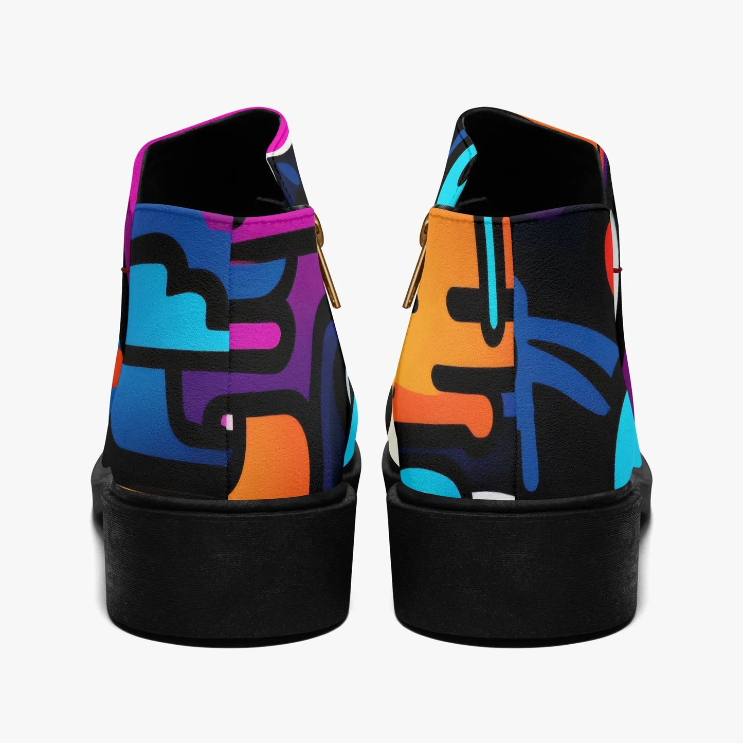 colorful-graffiti-v2-elegante-reissverschluss-stiefeletten-stiefeletten-jlr-design-2 - JLR Design