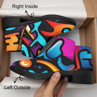 colorful-graffiti-v2-elegante-reissverschluss-stiefeletten-stiefeletten-jlr-design-8 - JLR Design