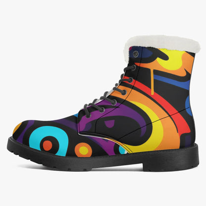 colorful-graffiti-v2-faux-fur-leder-boots-boots-jlr-design-4 - JLR Design