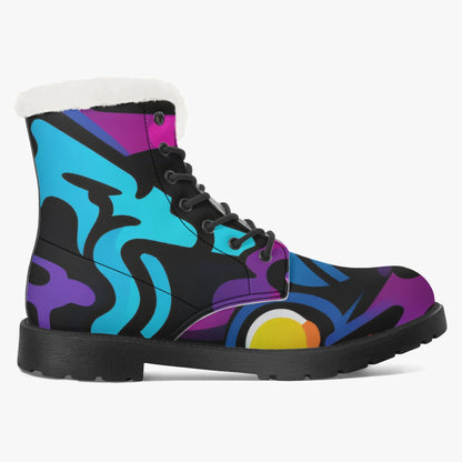 colorful-graffiti-v2-faux-fur-leder-boots-boots-jlr-design-8 - JLR Design