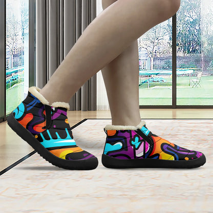 colorful-graffiti-v2-faux-fur-slipper-slipper-jlr-design-3 - JLR Design