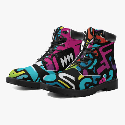 colorful-graffiti-v2-leder-boots-or-stylische-und-warme-winterstiefel-boots-jlr-design-8 - JLR Design