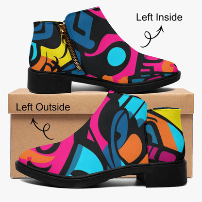 colorful-graffiti-v3-elegante-reissverschluss-stiefeletten-stiefeletten-jlr-design-4 - JLR Design