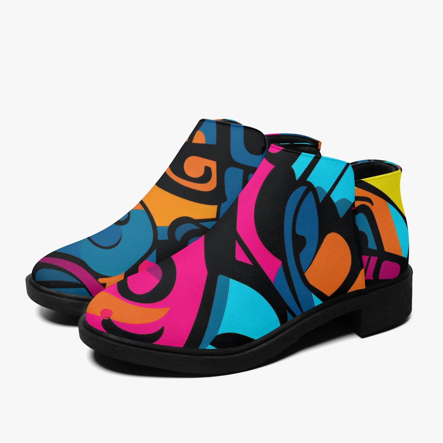 colorful-graffiti-v3-elegante-reissverschluss-stiefeletten-stiefeletten-jlr-design-6 - JLR Design
