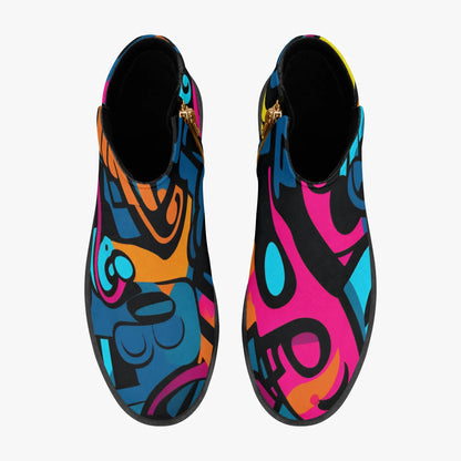 colorful-graffiti-v3-elegante-reissverschluss-stiefeletten-stiefeletten-jlr-design-7 - JLR Design