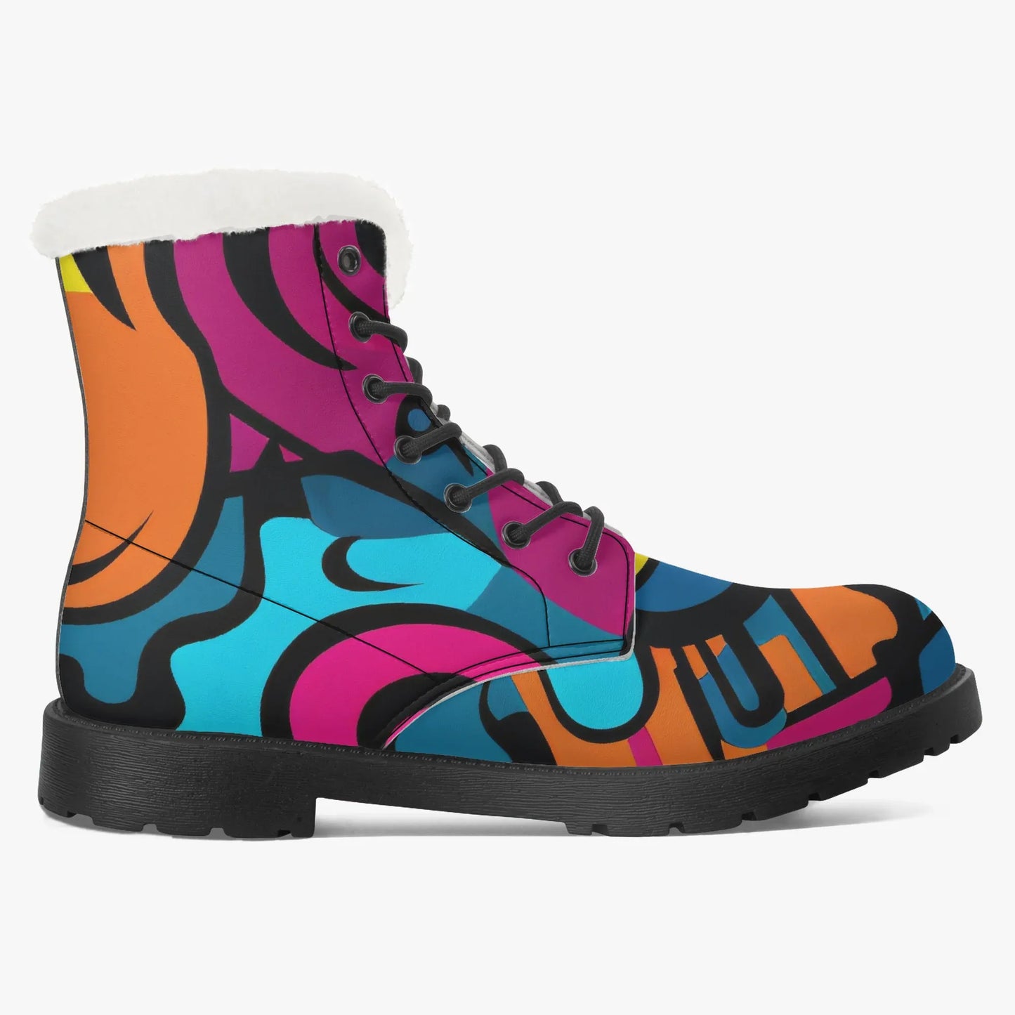 colorful-graffiti-v3-faux-fur-leder-boots-boots-jlr-design-8 - JLR Design