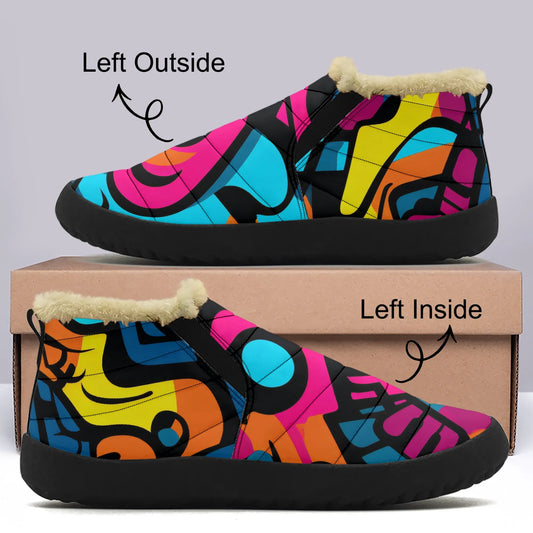 colorful-graffiti-v3-faux-fur-slipper-slipper-jlr-design-1 - JLR Design