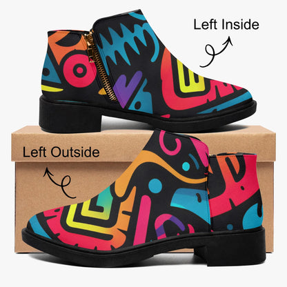 colorful-graffiti-v4-elegante-reissverschluss-stiefeletten-stiefeletten-jlr-design-4 - JLR Design