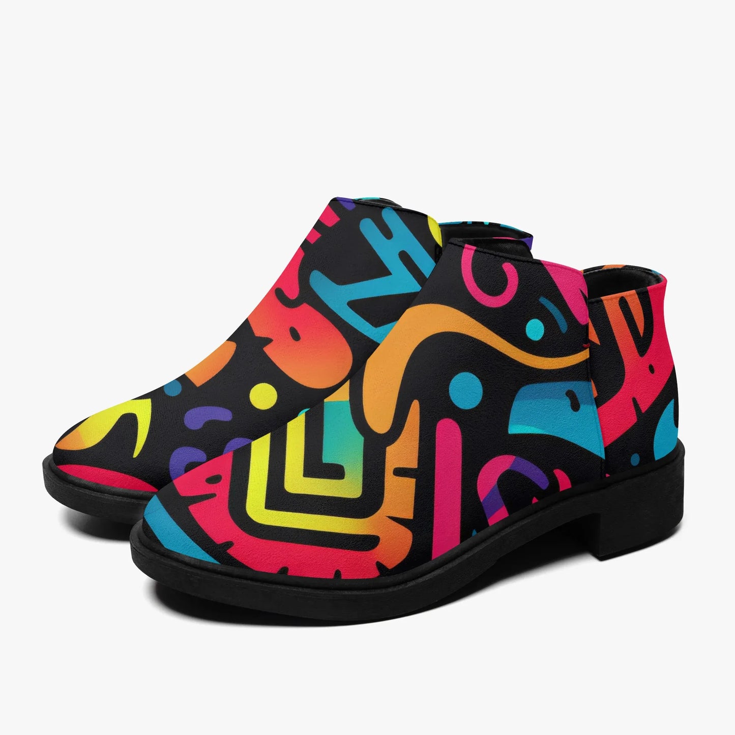 colorful-graffiti-v4-elegante-reissverschluss-stiefeletten-stiefeletten-jlr-design-6 - JLR Design