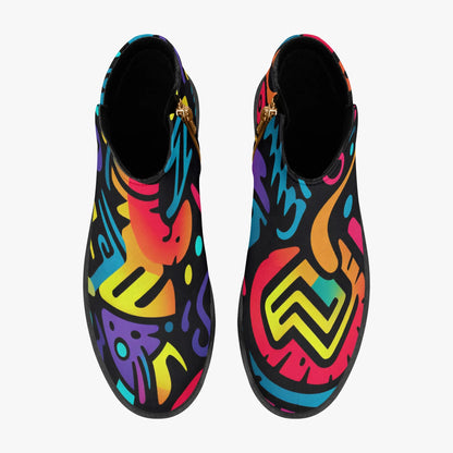 colorful-graffiti-v4-elegante-reissverschluss-stiefeletten-stiefeletten-jlr-design-7 - JLR Design