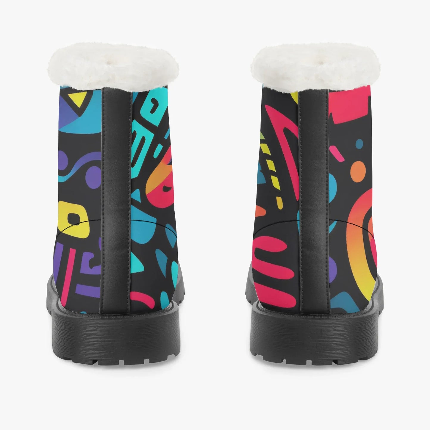 colorful-graffiti-v4-faux-fur-leder-boots-boots-jlr-design-6 - JLR Design