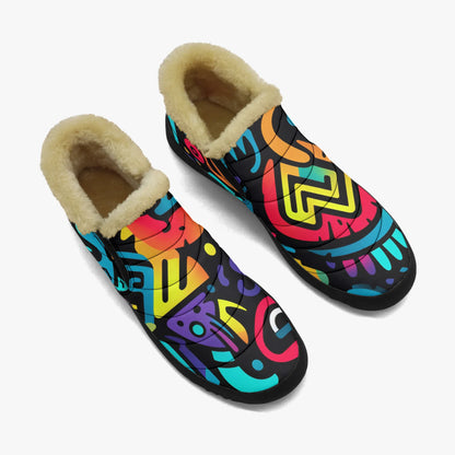 colorful-graffiti-v4-faux-fur-slipper-slipper-jlr-design-2 - JLR Design