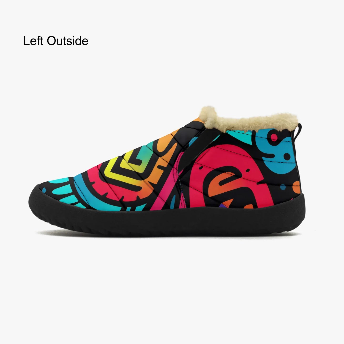 colorful-graffiti-v4-faux-fur-slipper-slipper-jlr-design-4 - JLR Design