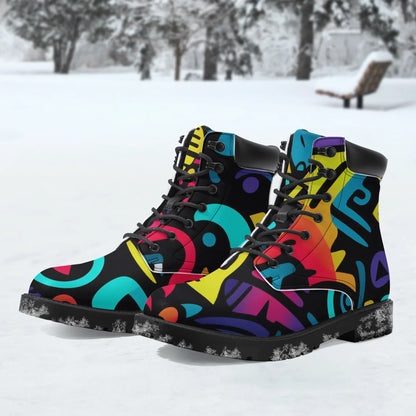 colorful-graffiti-v4-leder-boots-or-stylische-und-warme-winterstiefel-boots-jlr-design-1 - JLR Design