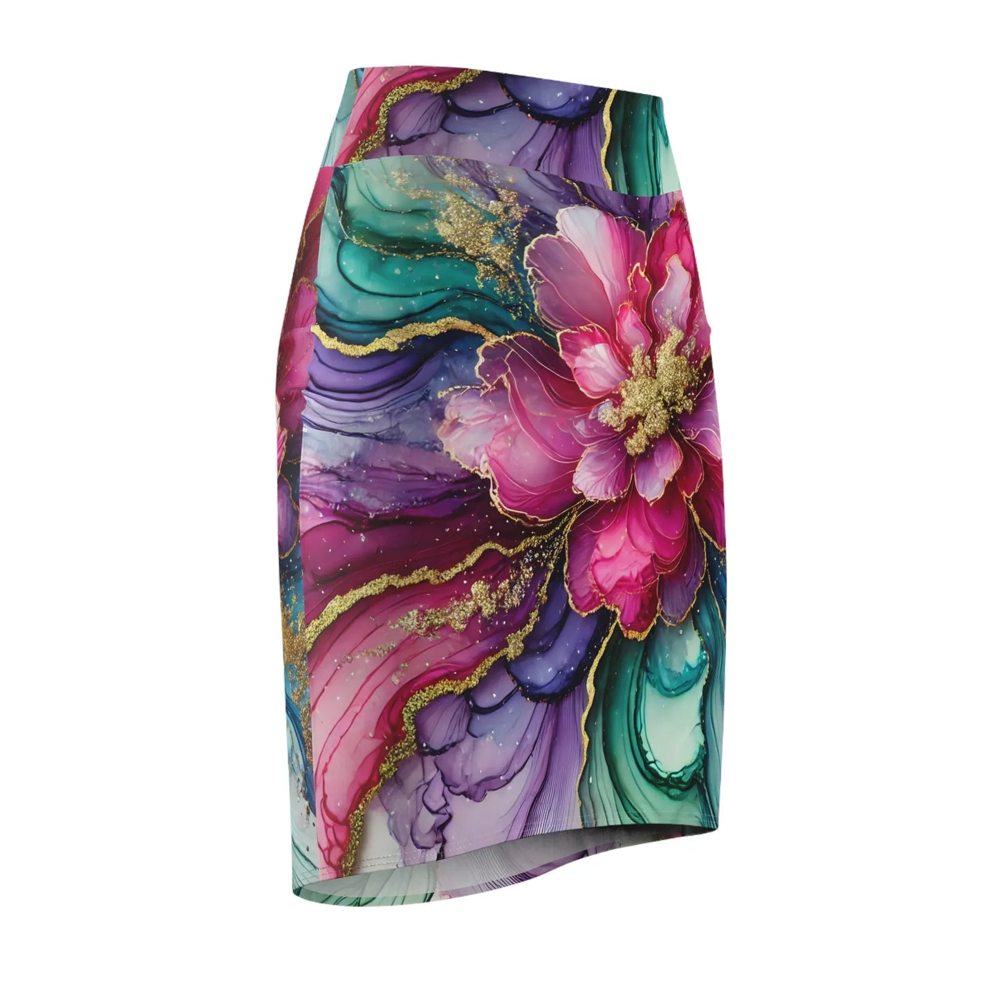 cosmic-blossom-bleistiftrock-fur-damen-eleganter-mid-waist-rock-mit-stretch-komfort-bleistiftrock-jlr-design-6 - JLR Design