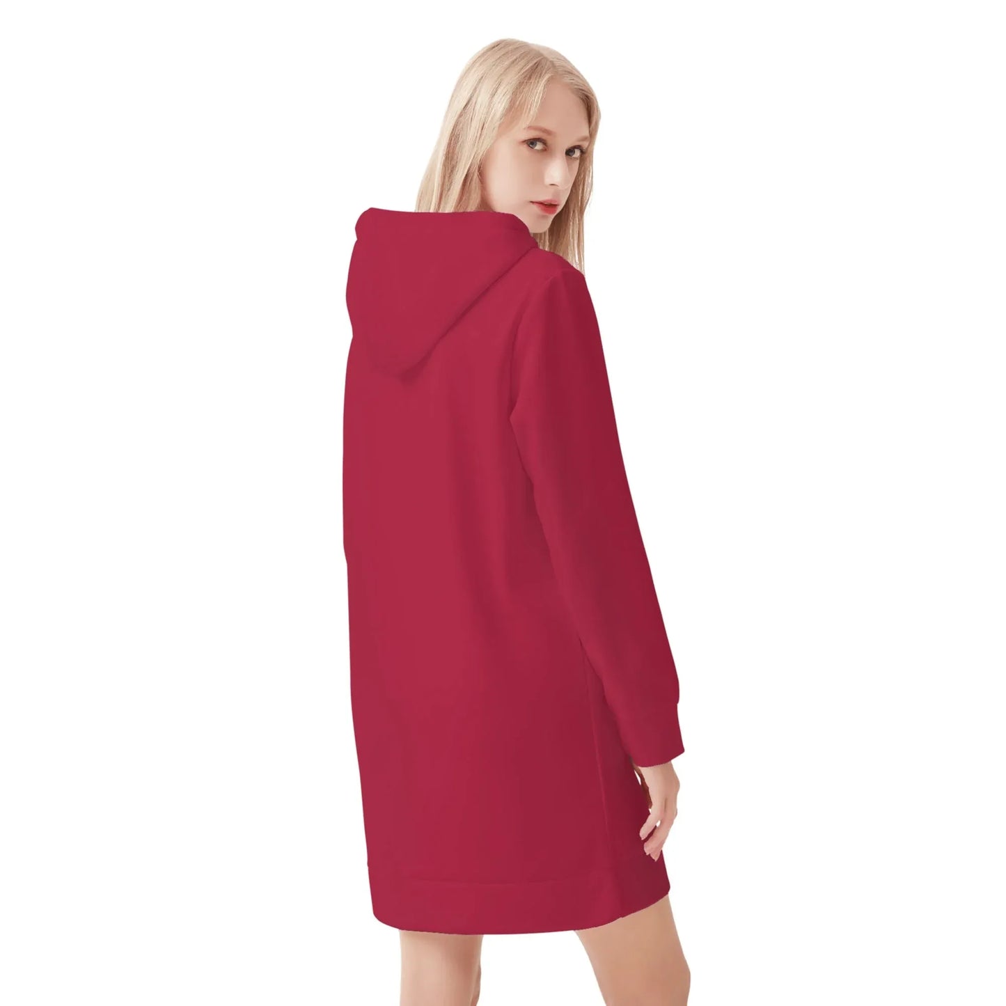 crimson-damen-hoodiekleid-warmes-velvet-kapuzenkleid-aus-weichem-samt-fleece-hoodiekleid-jlr-design-2 - JLR Design
