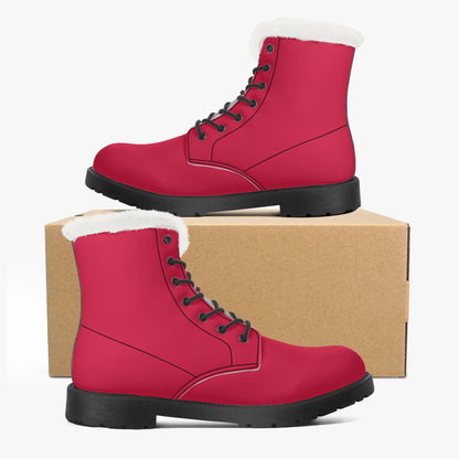 crimson-faux-fur-leder-boots-boots-jlr-design-5 - JLR Design