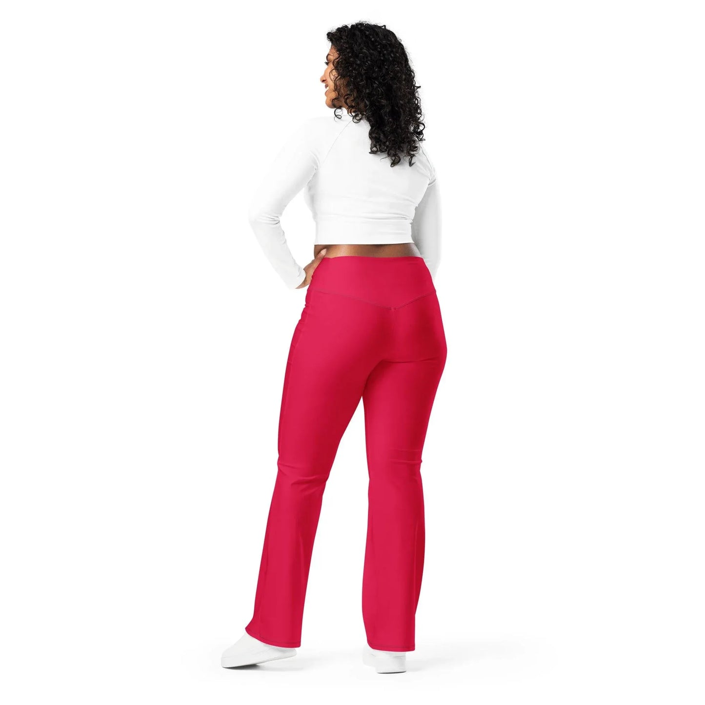 crimson-high-waist-flare-leggings-flare-leggings-jlr-design-1 - JLR Design