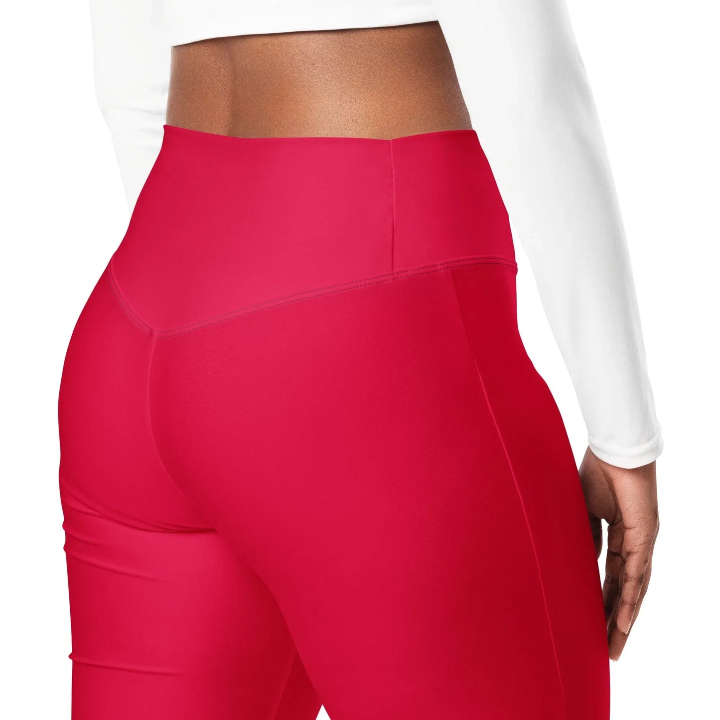 crimson-high-waist-flare-leggings-flare-leggings-jlr-design-11 - JLR Design