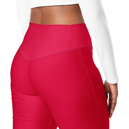 crimson-high-waist-flare-leggings-flare-leggings-jlr-design-11 - JLR Design