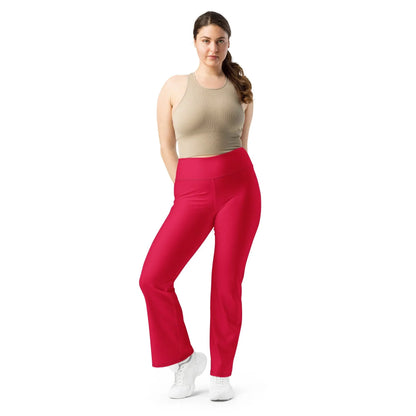 crimson-high-waist-flare-leggings-flare-leggings-jlr-design-4 - JLR Design
