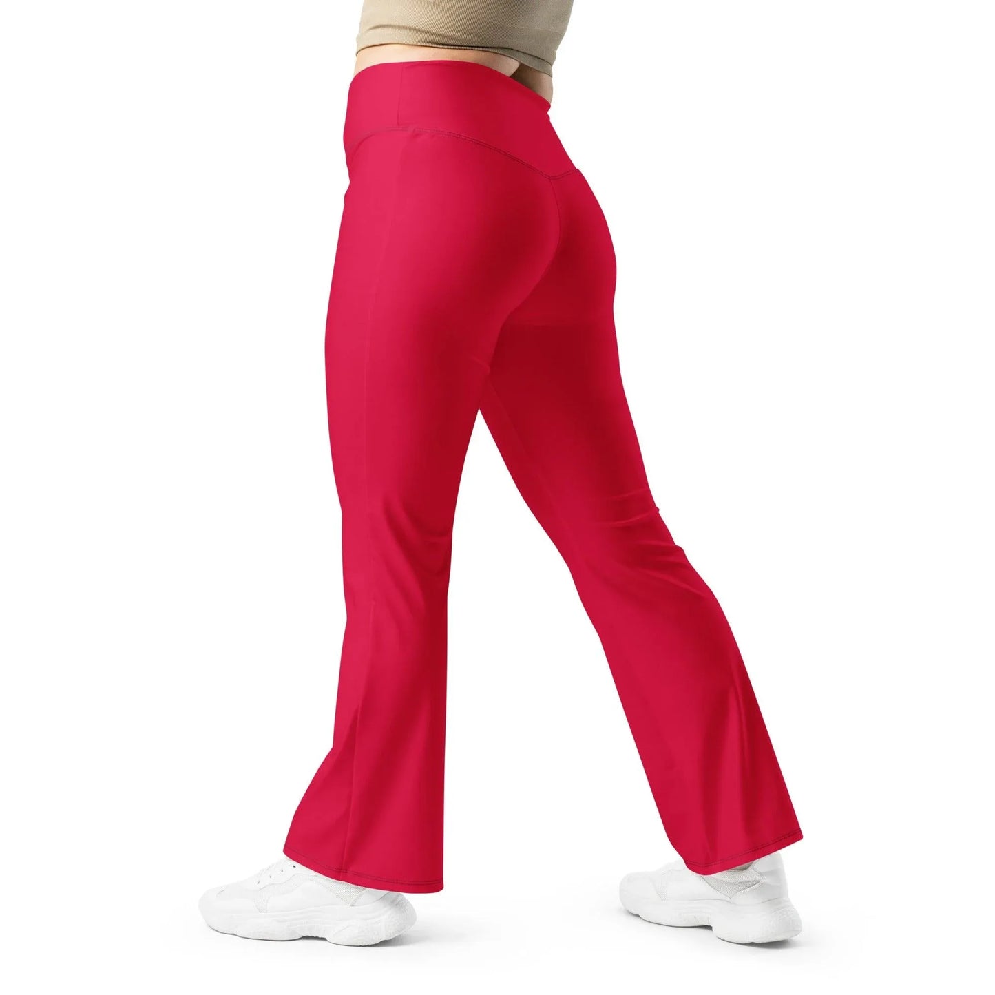 crimson-high-waist-flare-leggings-flare-leggings-jlr-design-5 - JLR Design