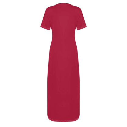 crimson-short-sleeve-long-dress-long-dress-jlr-design-4 - JLR Design