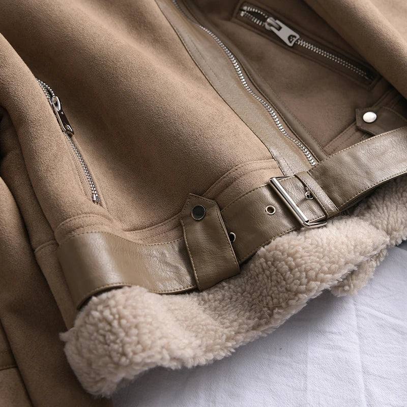 damen-bikerjacke-in-wildleder-optik-streetwear-jacke-mit-gurtel-and-zippern-jacke-jlr-design-13 - JLR Design
