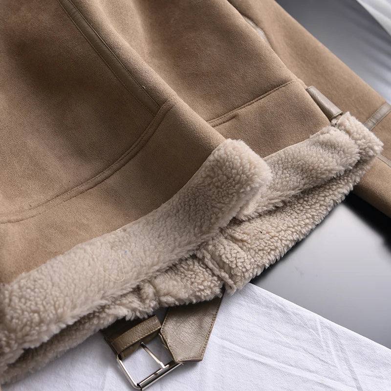 damen-bikerjacke-in-wildleder-optik-streetwear-jacke-mit-gurtel-and-zippern-jacke-jlr-design-16 - JLR Design