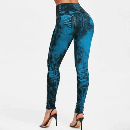damen-high-waist-stretch-leggings-denim-look-figurbetont-and-bequem-fur-den-alltag-leggings-jlr-design-17 - JLR Design