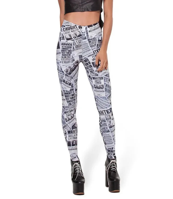 damen-leggings-mit-newspaper-print-leggings-jlr-design-1 - JLR Design