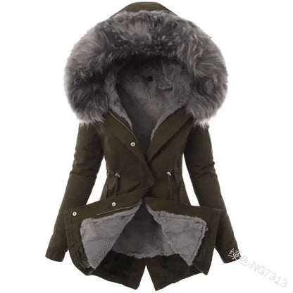 damen-winterjacke-slim-fit-mit-pelzkragen-dick-gefutterter-parka-in-woll-optik-jacke-jlr-design-5 - JLR Design