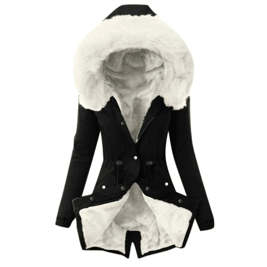 damen-winterjacke-slim-fit-mit-pelzkragen-dick-gefutterter-parka-in-woll-optik-jacke-jlr-design-6 - JLR Design