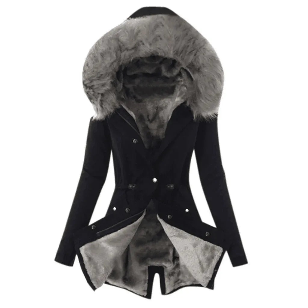 damen-winterjacke-slim-fit-mit-pelzkragen-dick-gefutterter-parka-in-woll-optik-jacke-jlr-design-8 - JLR Design
