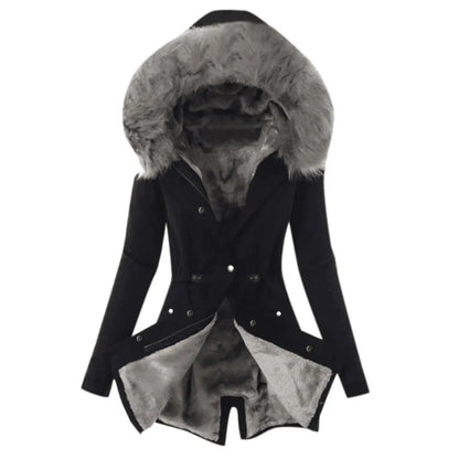 damen-winterjacke-slim-fit-mit-pelzkragen-dick-gefutterter-parka-in-woll-optik-jacke-jlr-design-8 - JLR Design