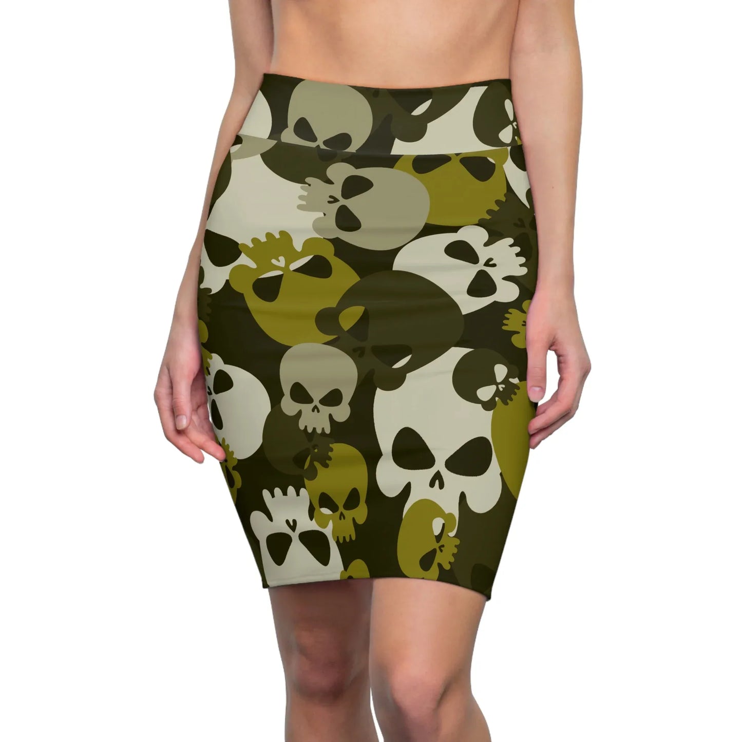 dark-green-bleistiftrock-fur-damen-eleganter-mid-waist-rock-mit-stretch-komfort-bleistiftrock-jlr-design-1 - JLR Design