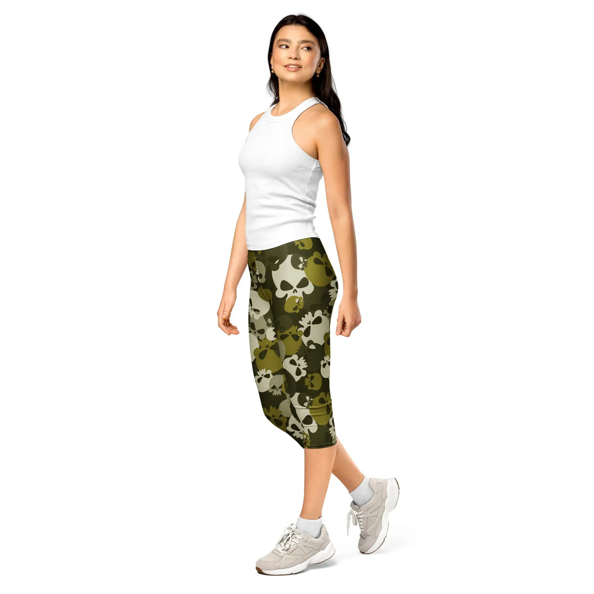dark-green-skull-damen-capri-leggings-capri-leggings-jlr-design-jlr-design-de-11 - JLR Design
