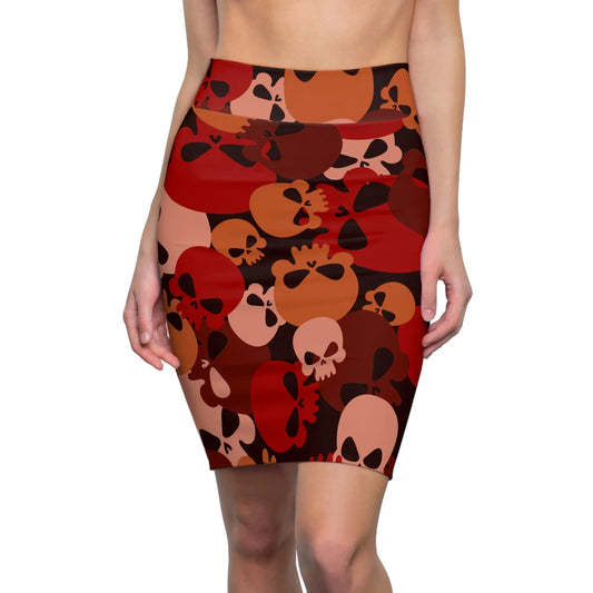 dark-red-skull-bleistiftrock-fur-damen-eleganter-mid-waist-rock-mit-stretch-komfort-bleistiftrock-jlr-design-1 - JLR Design