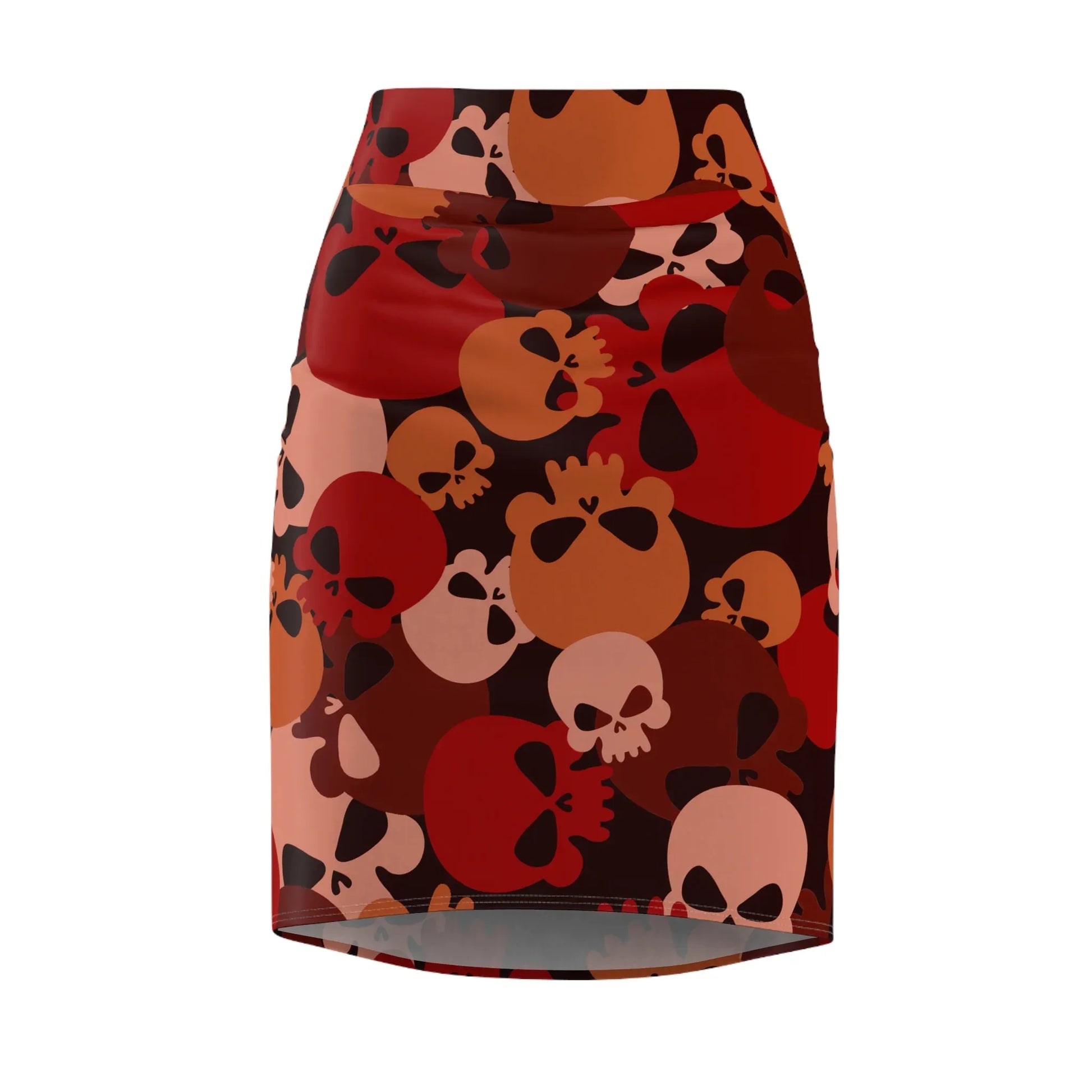 dark-red-skull-bleistiftrock-fur-damen-eleganter-mid-waist-rock-mit-stretch-komfort-bleistiftrock-jlr-design-4 - JLR Design