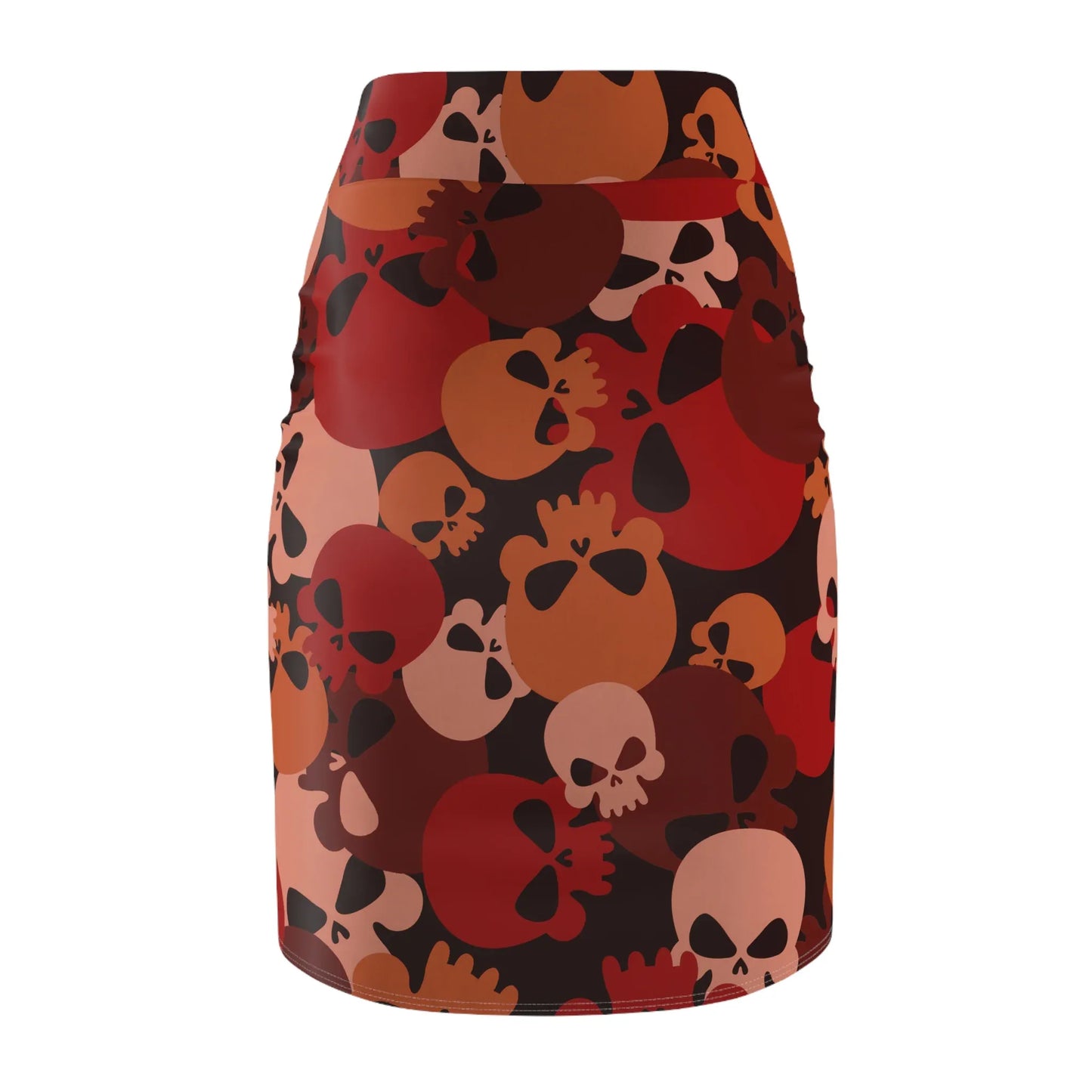 dark-red-skull-bleistiftrock-fur-damen-eleganter-mid-waist-rock-mit-stretch-komfort-bleistiftrock-jlr-design-5 - JLR Design