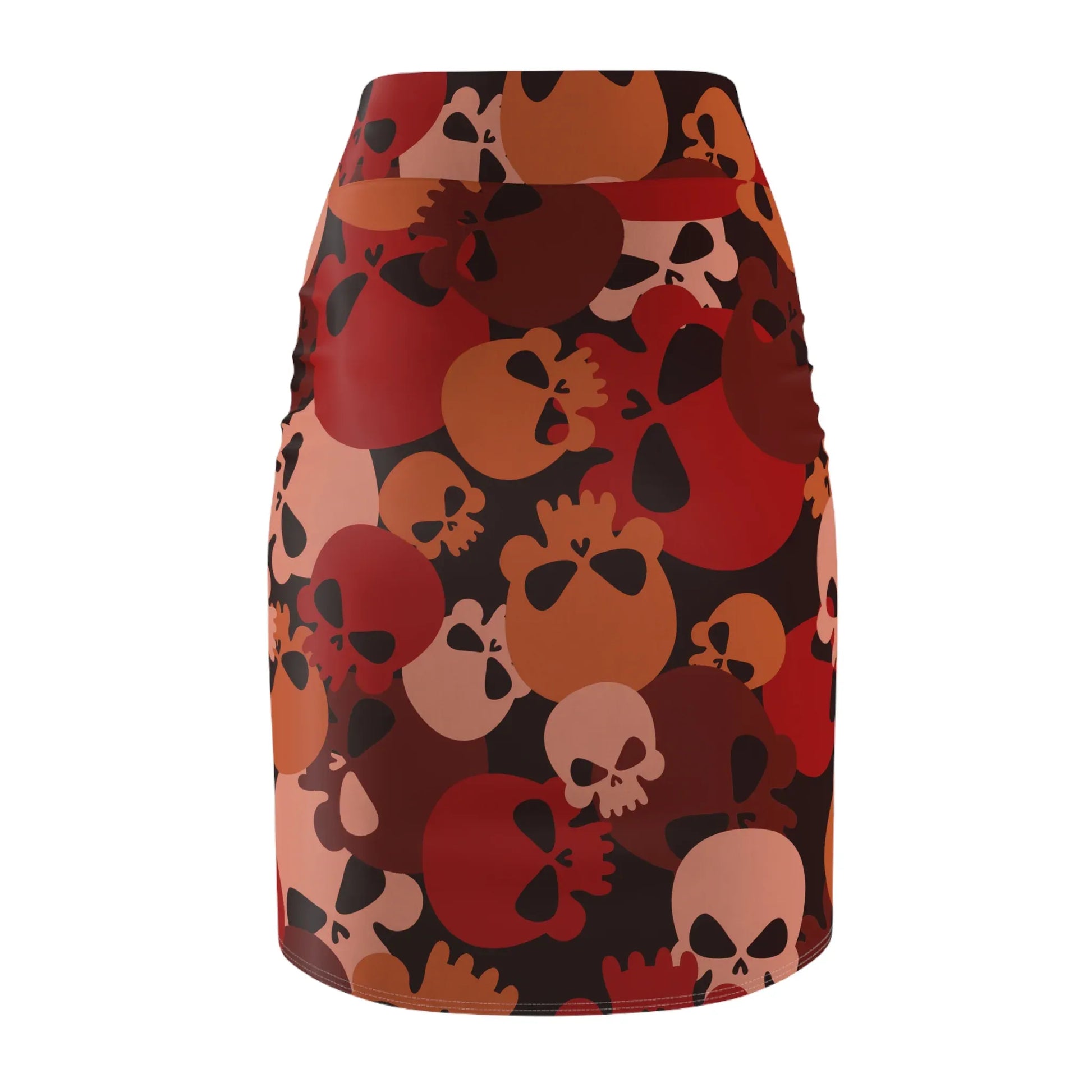 dark-red-skull-bleistiftrock-fur-damen-eleganter-mid-waist-rock-mit-stretch-komfort-bleistiftrock-jlr-design-5 - JLR Design